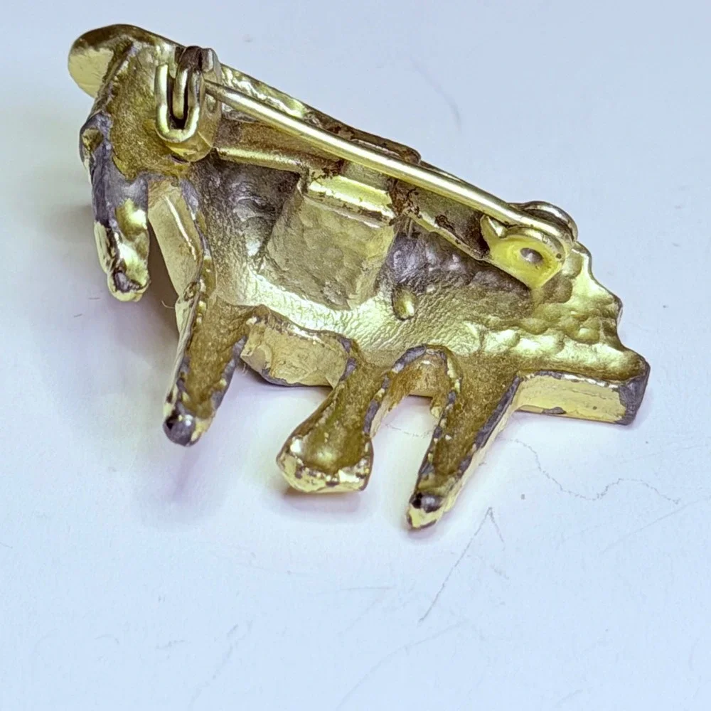 Vintage‎ Gold Tone Grand Piano Brooch Musical Instrument Novelty Pin 1 Inch